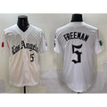 Carri Los Angeles Dodgers #5 Freddie Freeman White  Mexico 2025 LA Gothic Style With Fernando Patch Vapor Premier Limited Stitched Jersey