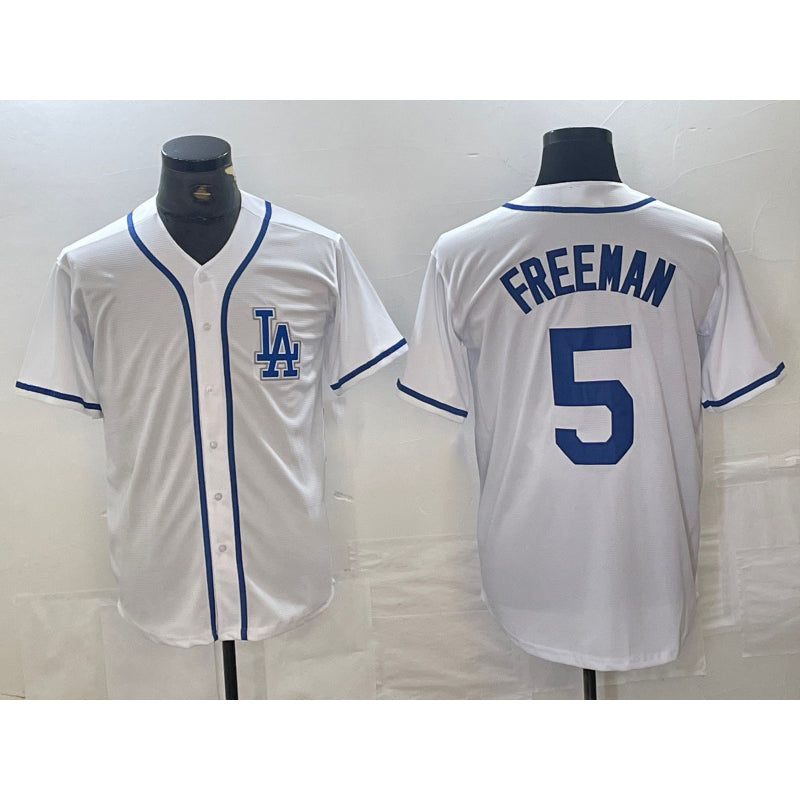 Carri Los Angeles Dodgers #5 Freddie Freeman White  Cool Base Stitched Jersey