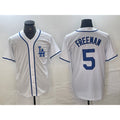 Carri Los Angeles Dodgers #5 Freddie Freeman White  Cool Base Stitched Jersey