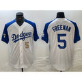 Carri Los Angeles Dodgers #5 Freddie Freeman Number White Blue  Fashion Stitched Cool Base Limited Jersey 3