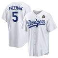 Carri Los Angeles Dodgers #5 Freddie Freeman White  2024 World Series Cool Base Stitched Jersey