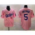 Carri Los Angeles Dodgers #5 Freddie Freeman Pink  2025 Tokyo Series Limited Stitched Jersey