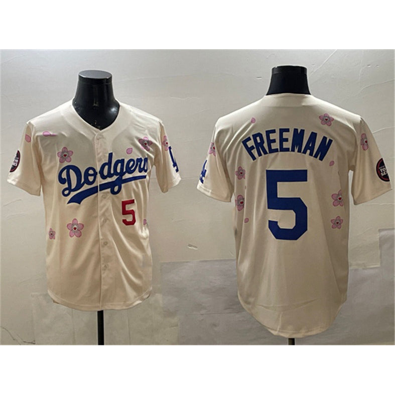 Carri Los Angeles Dodgers #5 Freddie Freeman Cream  2025 Tokyo Series Limited Stitched Jersey