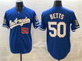 Carri Los Angeles Dodgers #50 Mookie Betts Royal  2026 Gold Collection 9x & B2B Champs Patch Stitched Jersey
