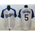 Carri Los Angeles Dodgers #5 Freddie Freeman White Blue  Fashion Stitched Cool Base Limited Jerseys