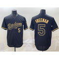 Carri Los Angeles Dodgers #5 Freddie Freeman Black Gold  Limited Stitched Jersey