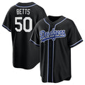 Carri Los Angeles Dodgers #50 Mookie Betts Black  Lights Out Limited Stitched Jersey