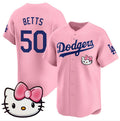 Carri Los Angeles Dodgers #50 Mookie Betts Pink  2025 Hello Kitty Vapor Limited Stitched Jersey