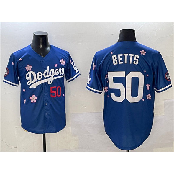 Carri Los Angeles Dodgers #50 Mookie Betts Royal  2025 Tokyo Series Limited Stitched Jersey