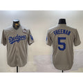 Carri Los Angeles Dodgers #5 Freddie Freeman Grey  2024 World Series Cool Base Stitched Jersey