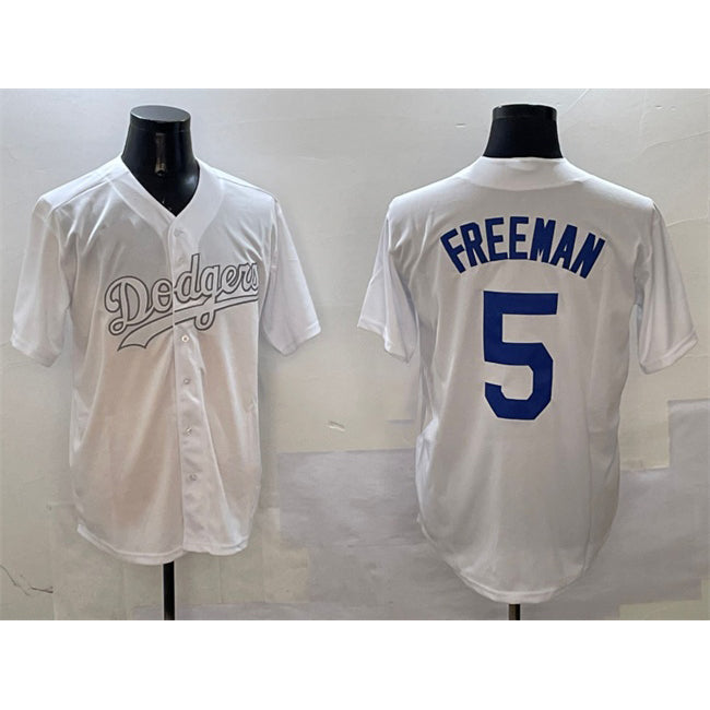 Carri Los Angeles Dodgers #5 Freddie Freeman White  Fashion Cool Base Stitched Jersey