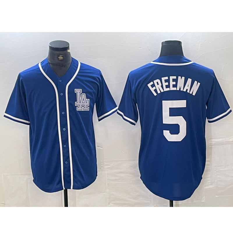 Carri Los Angeles Dodgers #5 Freddie Freeman Blue  Cool Base Stitched Jersey