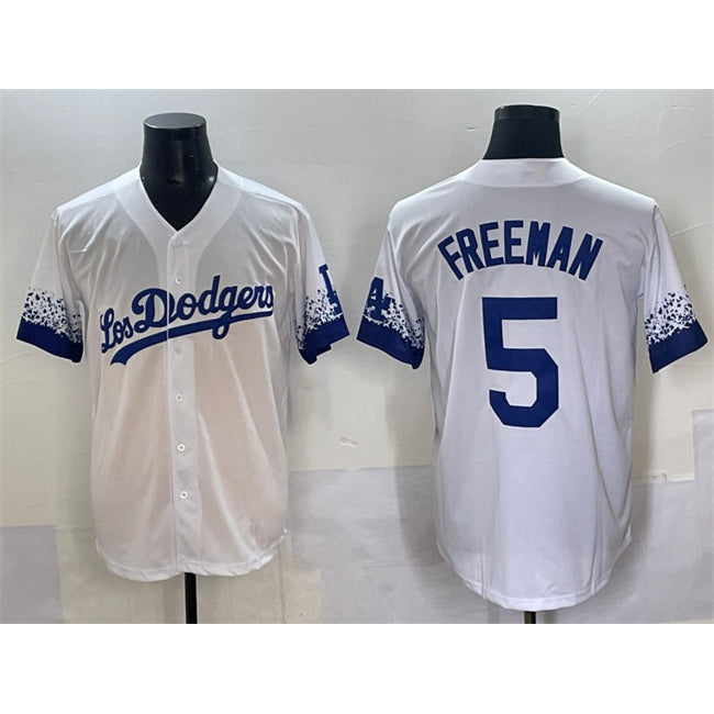 Carri Los Angeles Dodgers #5 Freddie Freeman White  City Connect Cool Base Stitched Jersey