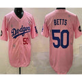 Carri Los Angeles Dodgers #50 Mookie Betts Pink  2025 Tokyo Series Limited Jersey