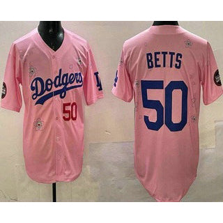 Carri Los Angeles Dodgers #50 Mookie Betts Pink  2025 Tokyo Series Limited Jersey