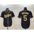 Carri Los Angeles Dodgers #5 Freddie Freeman Black Gold  2024 World Series Champions Limited Stitched Jersey