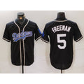 Carri Los Angeles Dodgers #5 Freddie Freeman Black  Cool Base With Patch Stitched Jersey