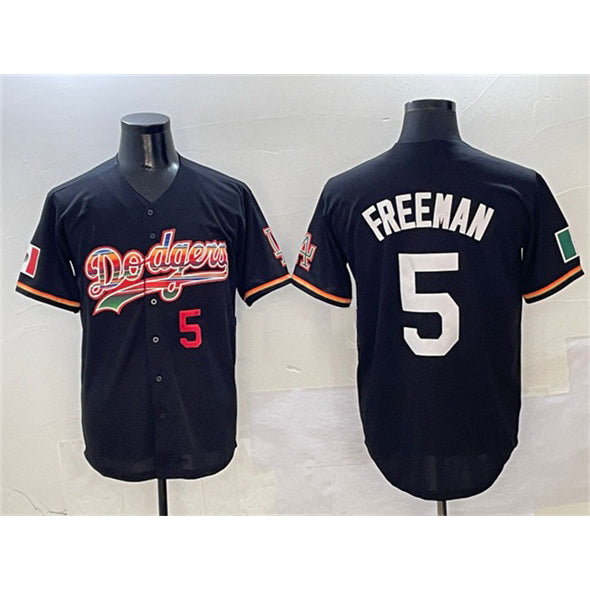 Carri Los Angeles Dodgers #5 Freddie Freeman Black  Mexico Limited Stitched Jersey