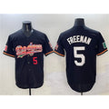 Carri Los Angeles Dodgers #5 Freddie Freeman Black  Mexico Limited Stitched Jersey
