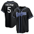 Carri Los Angeles Dodgers #5 Freddie Freeman Black  Lights Out Limited Stitched Jersey