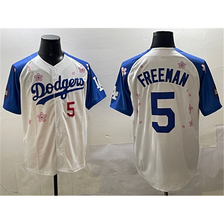 Carri Los Angeles Dodgers #5 Freddie Freeman White Royal  2025 Tokyo Series Limited Stitched Jersey