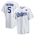 Carri Los Angeles Dodgers #5 Freddie Freeman White  2025 World Series Home Cool Base Stitched Jersey