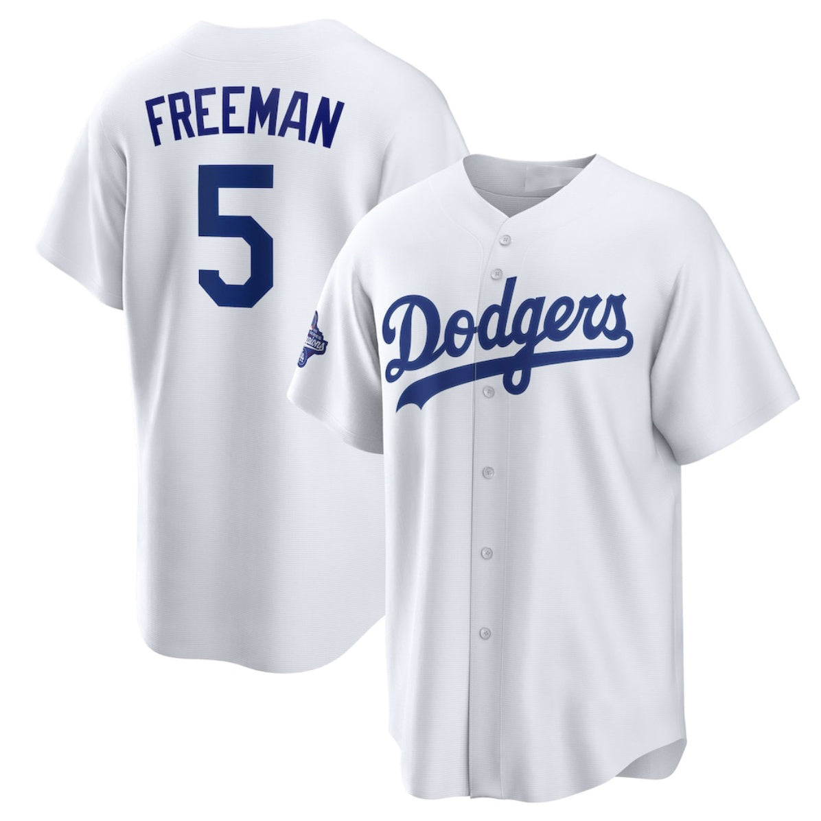 Carri Los Angeles Dodgers #5 Freddie Freeman White  2025 World Series Champions Home Cool Base Stitched Jersey